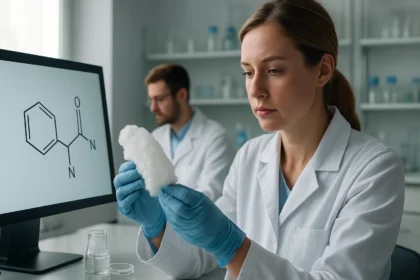 A poliakril-nitril (PAN) és laboratóriumi vizsgálata a kémiai szerkezetének elemzéséhez.