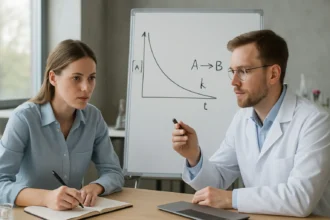 Elsőrendű kémiai reakciók és kinetikai jellemzőik ábrázolása