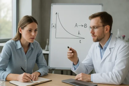 Elsőrendű kémiai reakciók és kinetikai jellemzőik ábrázolása