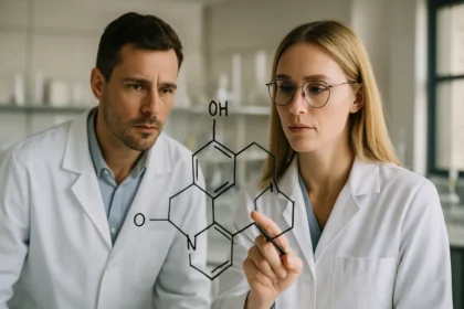 Kutatók a Rice-Herzfeld mechanizmus vizsgálatakor laboratóriumban.