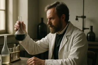 Kémikus laboratóriumban, ózon felfedezése előtt.