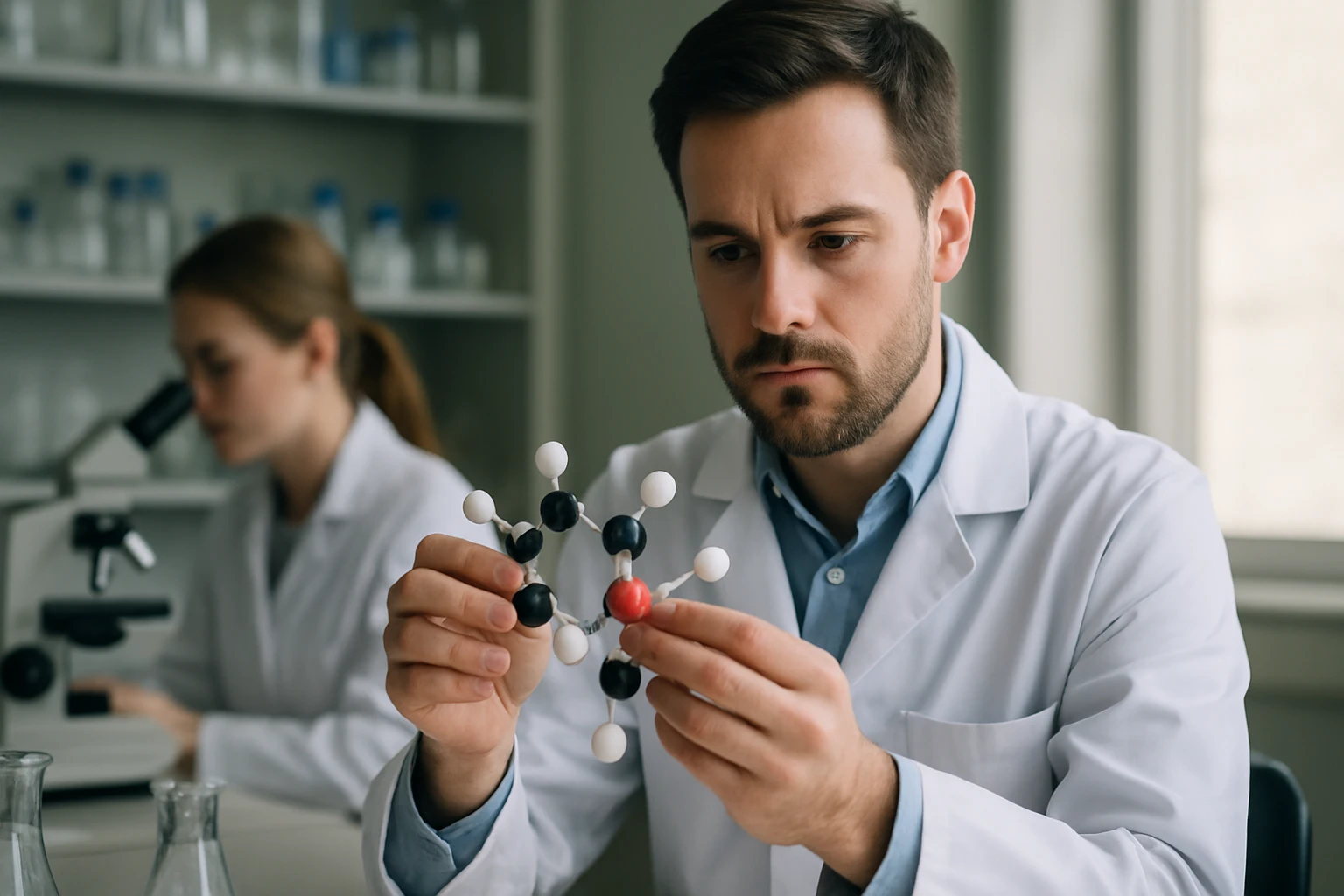 Kémikus tiöszulfát molekula vizsgálata laboratóriumban